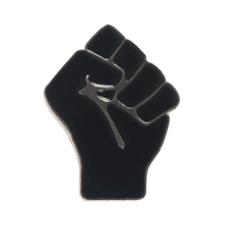 Punk Skeleton Hand Pins and Brooches Metal OK Fist Handshake Large Enamel Pin Badges Various gestures Jewelry for women men Gift - Окраска металла: Style 7