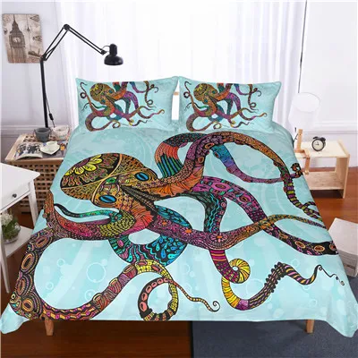 11 видов Осьминог морской жизни постельных принадлежностей, детский подарок, пододеяльник набор домашнего текстиля - Цвет: 4