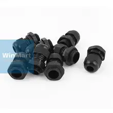 10 шт. PG9 черный Пластик 4-8 мм диаметр Водонепроницаемый Кабельные вводы Инструменты для наращивания волос