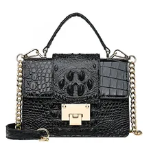 Bolso de hombro para mujer, bolsos de lujo Vintage, Bolsos De Mujer, bolsos cruzados de piel de cocodrilo de diseñador, bolsas de mensajero para mujer