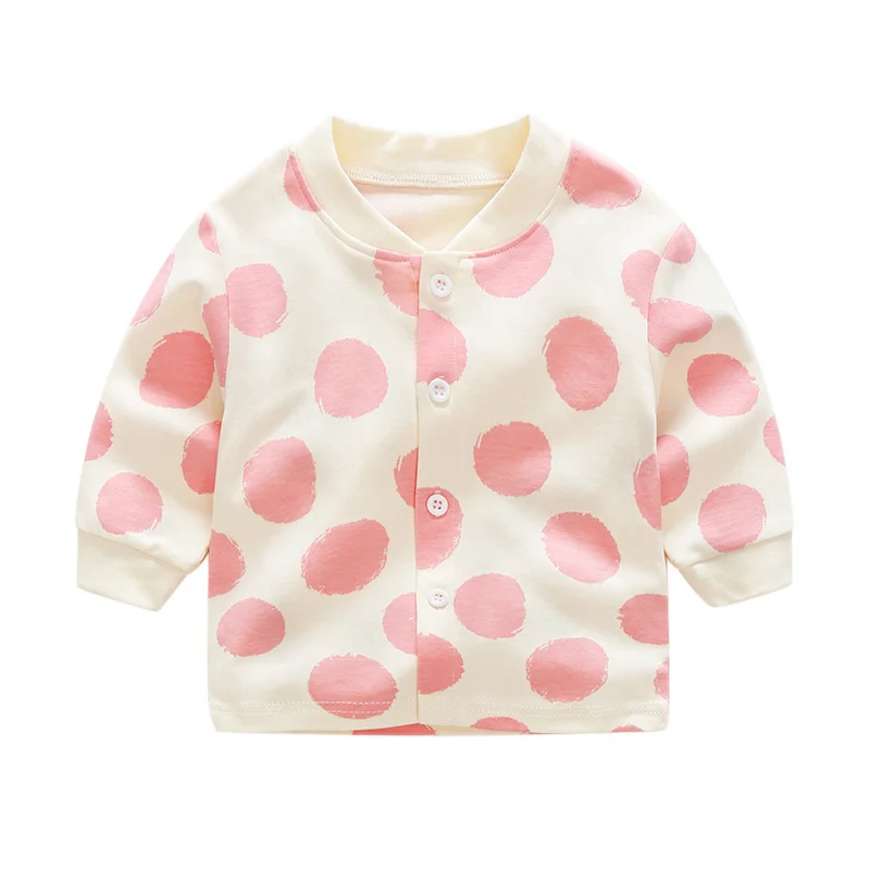 Cute Circular Wave Point Newborn Baby Girls T Shirts,Spring Autumn