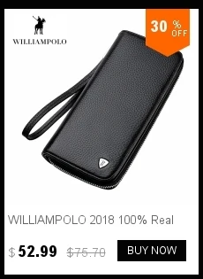 WILLIAMPOLO модный кошелек! Горячая Распродажа! Известный WILLIAMPOLO Роскошный 100% Кожаный Модный Сумка-клатч на замке мужской кошелек PL273