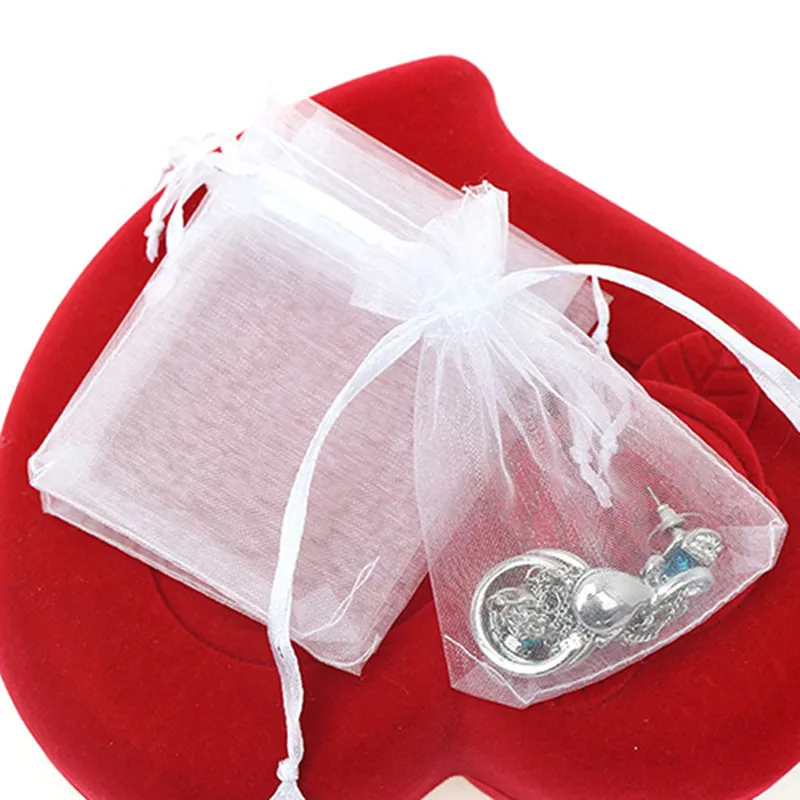 

50 Pcs Pure Color Organza Wedding Drawable Pouch Jewelry Package Gift Bag