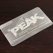 Металлический цвет, металлические визитки, 100 шт в партии роскошный Металл Бизнес ВИП-карта карты, двухсторонняя № 3036