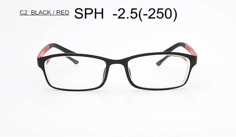 SUMONDY SPH-0,5 до-6,0 очки для близорукости для мужчин и женщин модный бренд TR90 оправа Очки для близоруких с диоптрией F168 - Цвет оправы: C2 (-2.5)