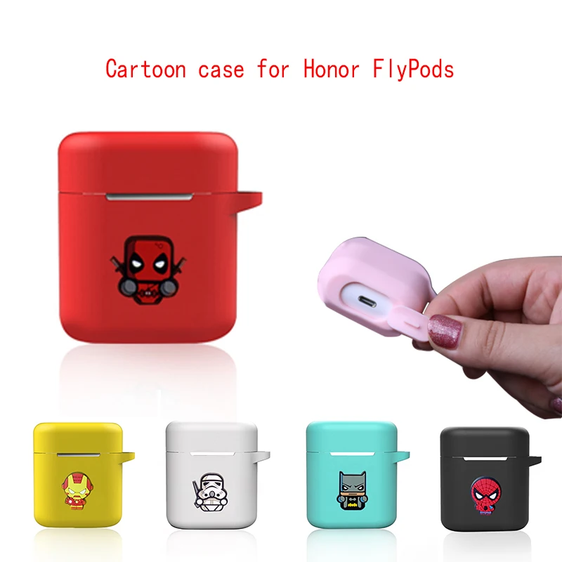 

New Cartoon Figure Silicone Earphone Case for HUAWEI Honor FlyPods Charging Box Protected Skin Cover Headset Case Free Shipping