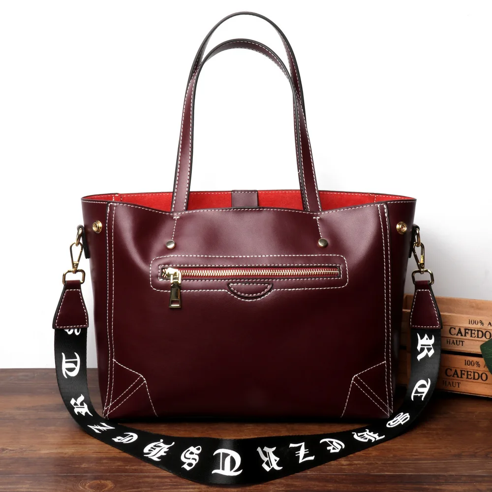 

Fashion Luxury Brand Designer Women Genuine Leather Handbag Large Capacity Top-handle Bags Shoulder Bag Ladies Shopping Bags