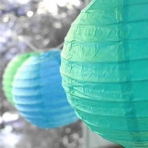 Teal Chinese Paper Lanterns Paper Decorative Balloon Balls Wedding