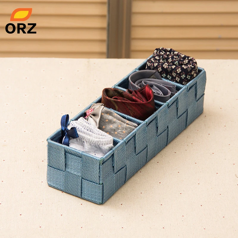 ORZ 5 المقصورات صندوق تخزين التعادل الجوارب Underware درج المنظم المنسوجة النايلون شرائط المنزل خزانة خزانة سلة التخزين ORZ 5 المقصورات صندوق تخزين التعادل الجوارب Underware درج المنظم المنسوجة النايلون شرائط المنزل خزانة خزانة سلة التخزين