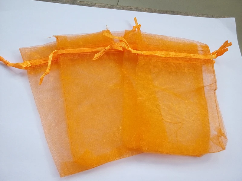 20pcs 9*12 Orange small gift bags for jewelry/wedding/christmas