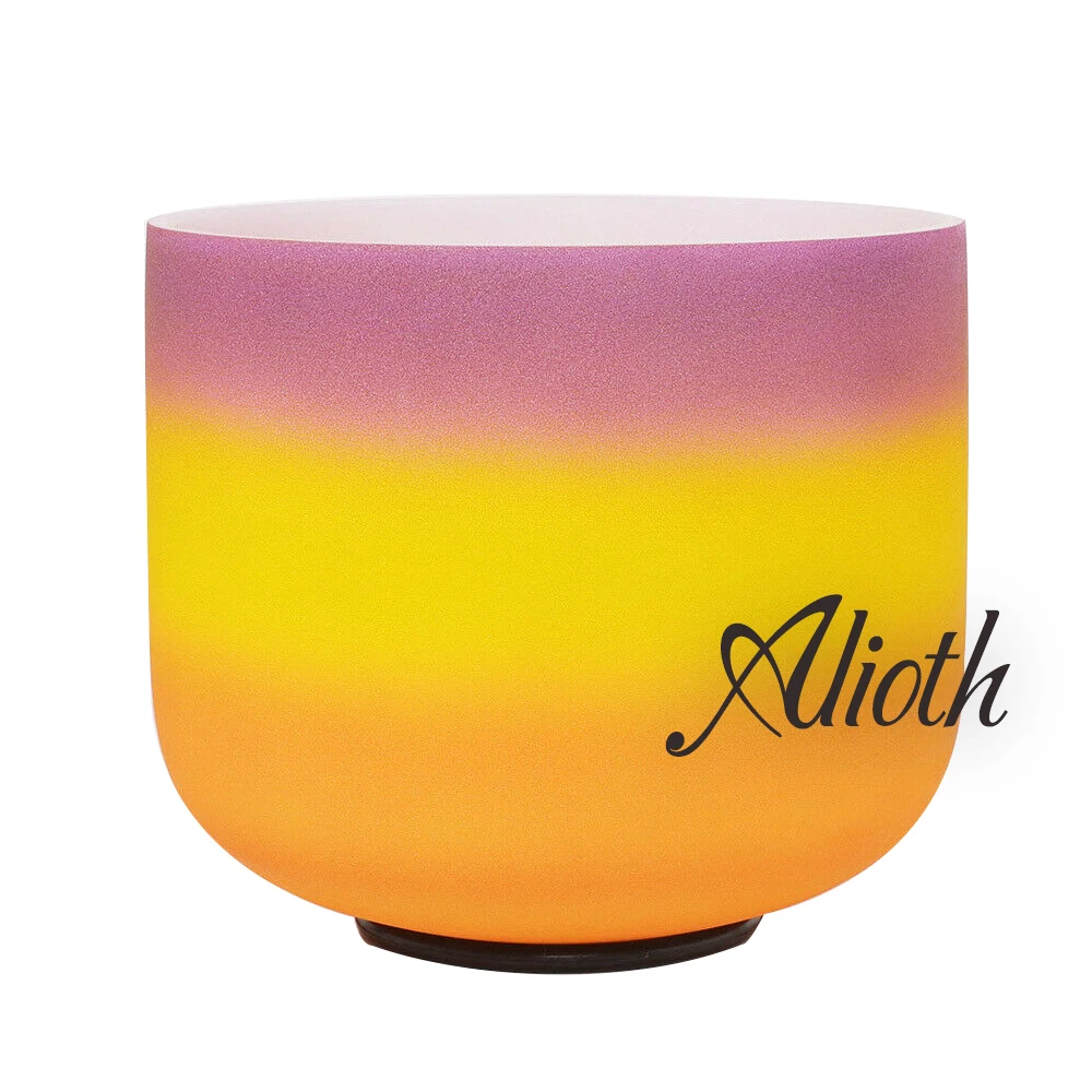 

10 Inch Outside Rainbow Colored B Note Crystal Singing Bowl for Crown Chakra Balancing/Yoga/Meditation/Sound Therapy