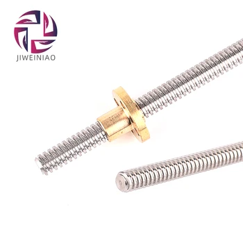 

Lead Screw 100mm 150mm 250mm 300mm 330mm 350mm 400mm 500mm 3D Printers Parts 8mm Trapezoidal Screws Copper Nuts Leadscrew Part