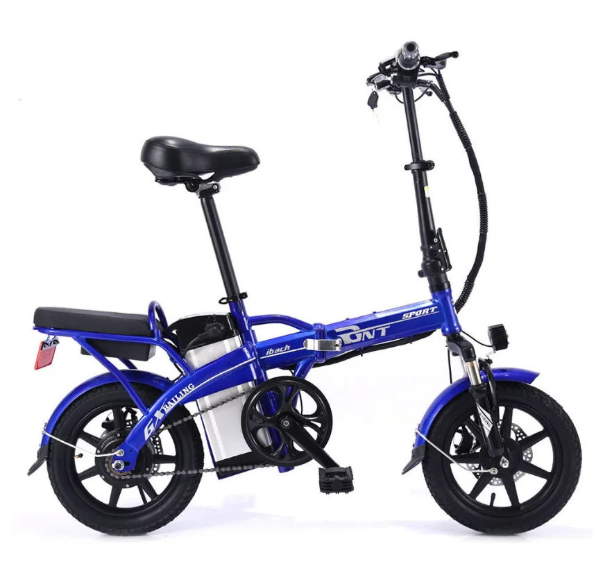 Clearance Electric Bicycle 48V Two Wheels Electric Bicycle 14 Inch Brushless Motor 250W Foldable Mountain Bike For Adults Women 3