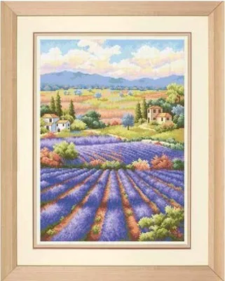 CS-1748 Cross Stitch Kit Fields of Lavender Landscape Scenic Countryside dim 70-35299