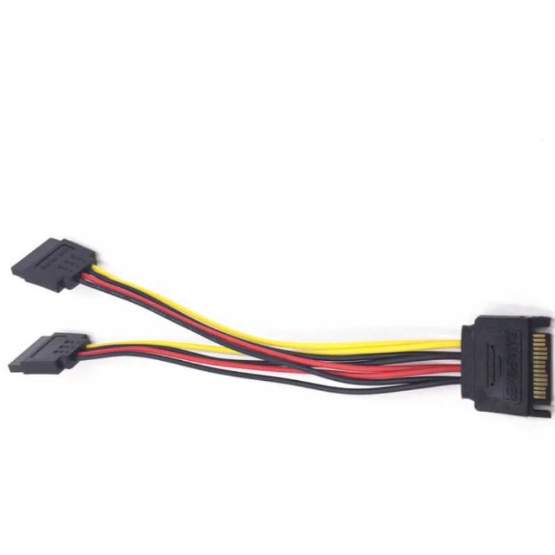 Кабель питания SATA 15 Pin Male 2 Female HDD Y сплиттер универсальный разъем