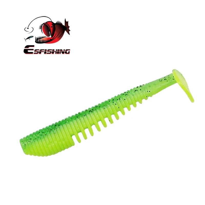 Esfishing FLK أسماك 40 مللي متر 60 مللي متر 76 مللي متر 100 مللي متر Awaruna الصيد السحر البحر طعوم طرية Iscas الاصطناعي Pesca باس السحر بايك سمك السلمون المرقط