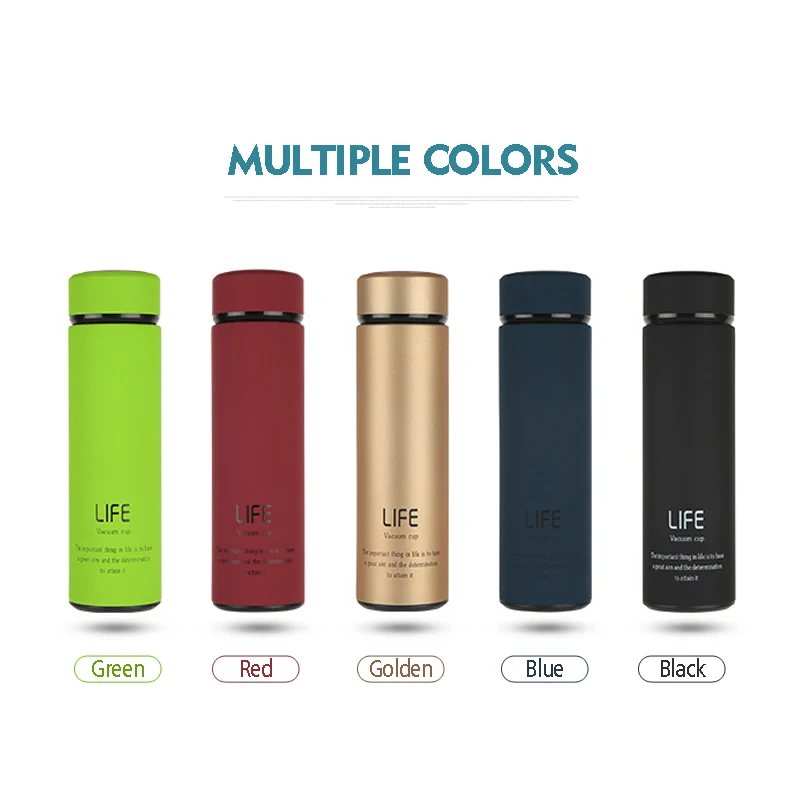 Insulate Tea Water Bottle With Strainer Thermo Coffee 304 Stainless Steel Thermal Termos Vacuum Flask Insulate 500ml Drinkware