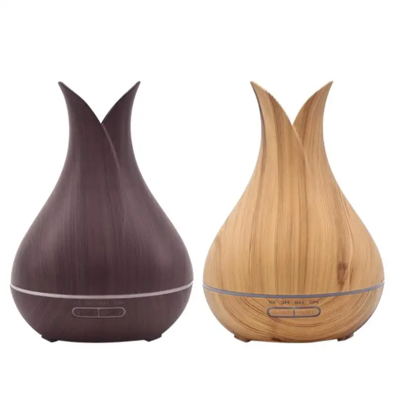 

Aroma Essential Oil Diffuser Ultrasonic Air Humidifier With Wood Grain 7 Colors Changing LED Lights For Office Home