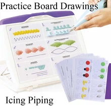 23 шт./компл. обледенение трубопроводов насадки практика чертежи доска Торт Кондитерские изделия для начинающих бумага помадка украшения аксессуары