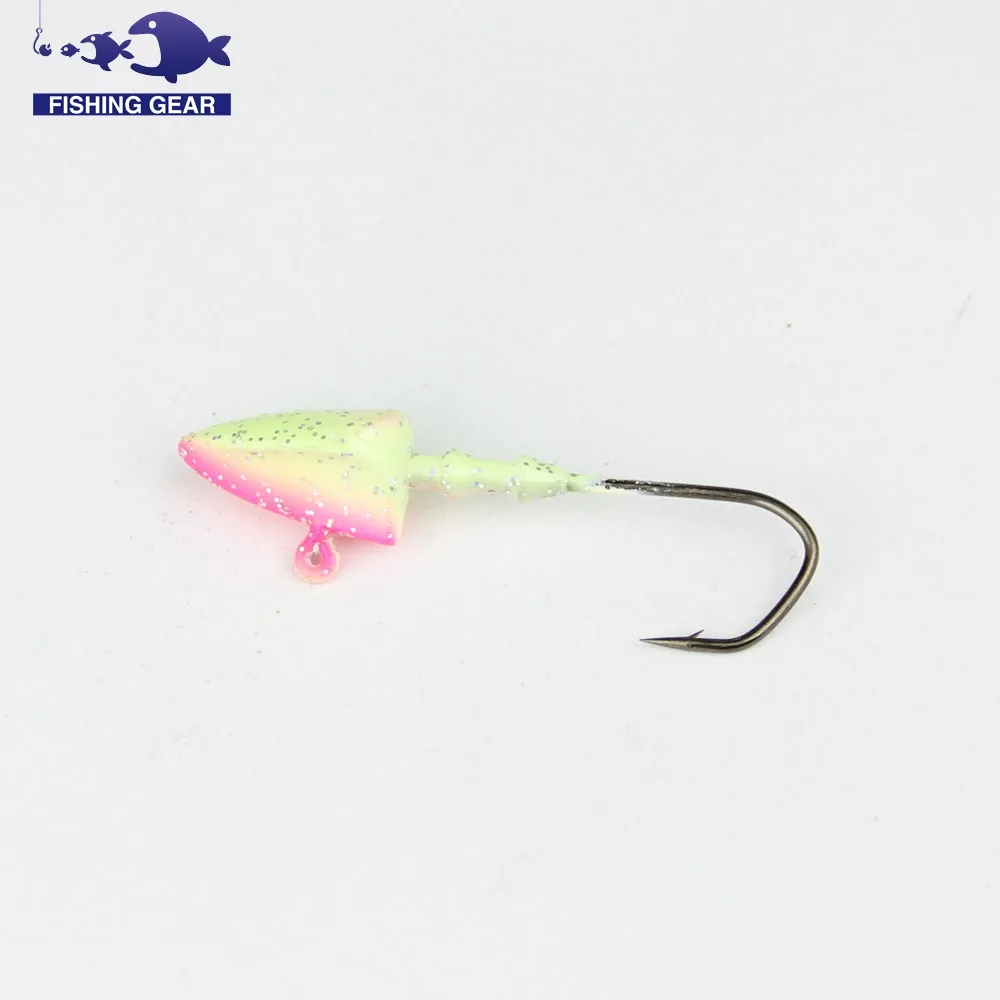 14g fishing lead jig head hook 3pcs sea bass ice carp fishing hooks lead head triangle jig head bait fishing leurre peche pesca  (8)