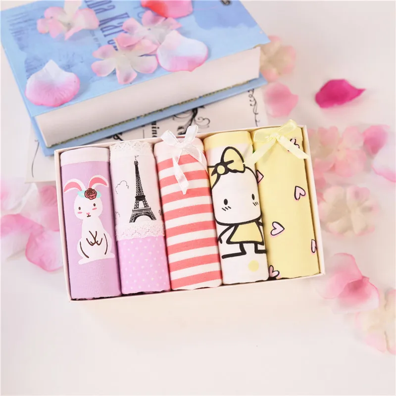 Нижнее белье женское хлопковое с заниженной талией 5 шт./лот|girls underwear|cotton women