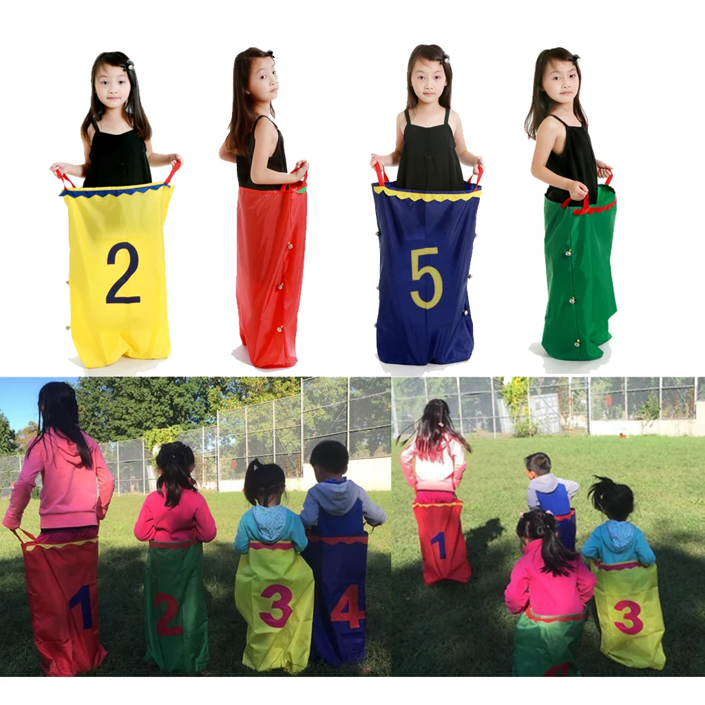 5PCS Set Kids Children Family Racing Games Jumping Sack Toy Fun Sports Garden Outdoor School Activity Balance Training
