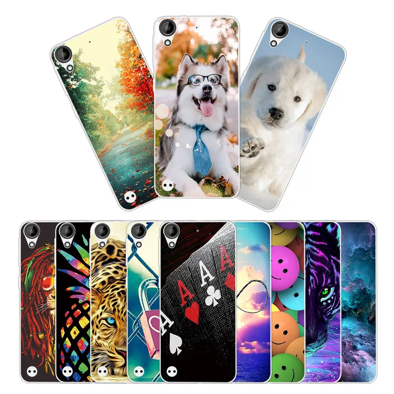 5.0 inch for HTC 530 630 Ultra Thin Cell Phone Soft Silicone Cases Desire Clear Luxury TPU Animal Back Covers |