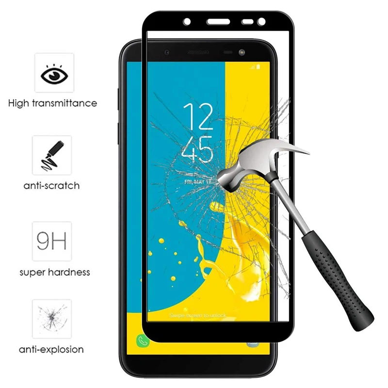 9H полное покрытие из закаленного стекла для samsung Galaxy J4 J4 Plus J4 Core J4+ SM-J400F/DS SM-J415F SM-J410F Защитная пленка для экрана