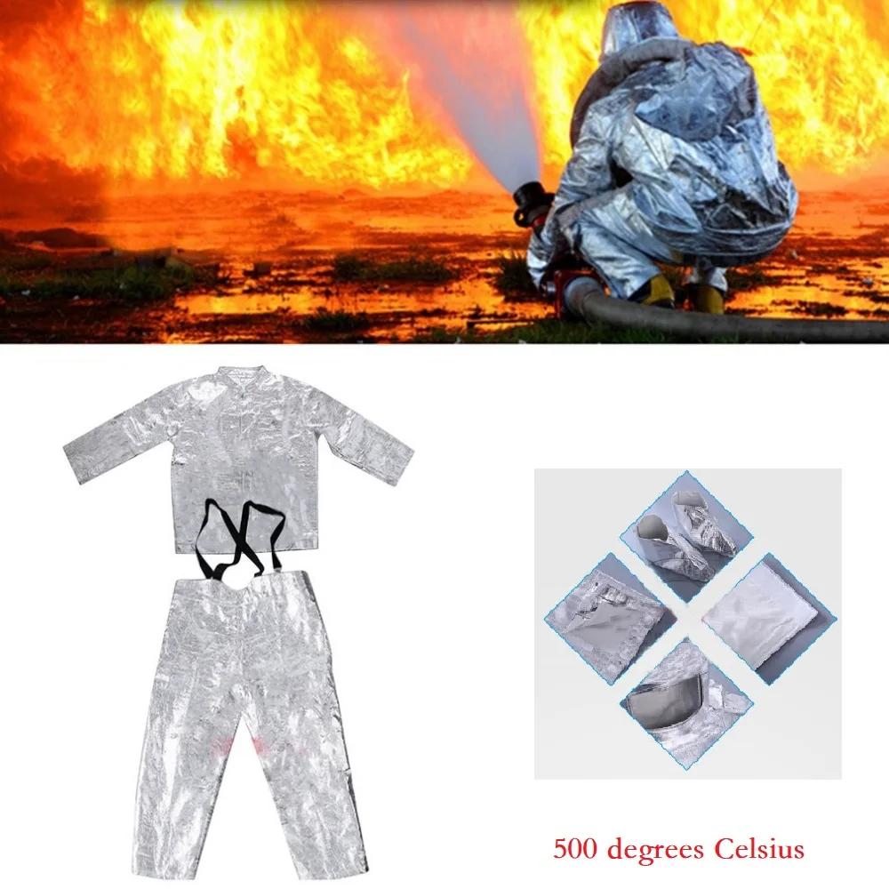 

Flash Deal Fireproof Cloth Fireproof Heat Insulation Clothes Firefighter Working Uniform Fireproof Safe Fire Protected Clothing