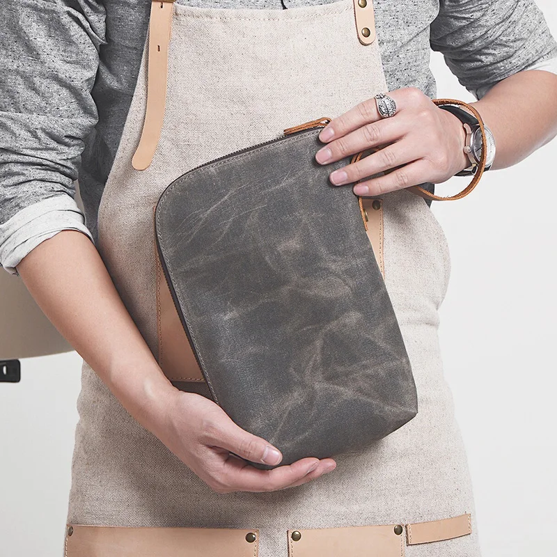 

UNISOUL Brand Handbag Men Waterproof canvas Clutch Bag Large Capacity Purse Unisex Casual Bag 2017 New Vintage Day Clutches