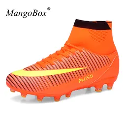 Футбол сапоги мужской, Футбол Бутсы анти-скольжения футбольные бутсы высокие ботильоны Обувь для футбола искусственная трава Для мужчин