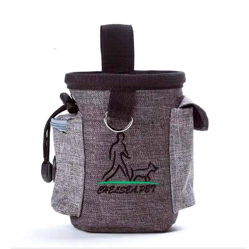 Flax gray Новое поступление, сумка для уличных собак, сумка для закусок, сумка для еды, сумка для закусок, наживка для собак, переноска для собак, упаковка, полезная для питомцев, для дрессировки собак, Прямая поставка - Цвет: Flax gray