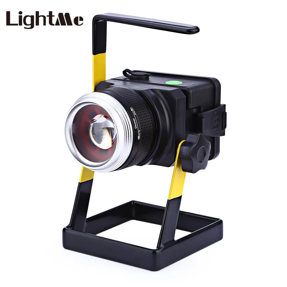 

Lightme 10W LED Floodlight 1000LM T6 LED Flashlight 3 Modes Rechargeable Portable Lamp Waterproof Fishing 18650 LED Light Torch