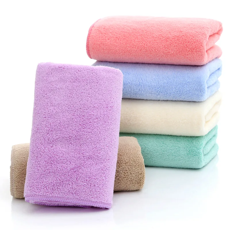 

For Adult Thick Bathroom Super Soft Absorbent Quick-drying Breathable Microfiber Thick Bath Towel Bath Hair Towel 35cm*75cm