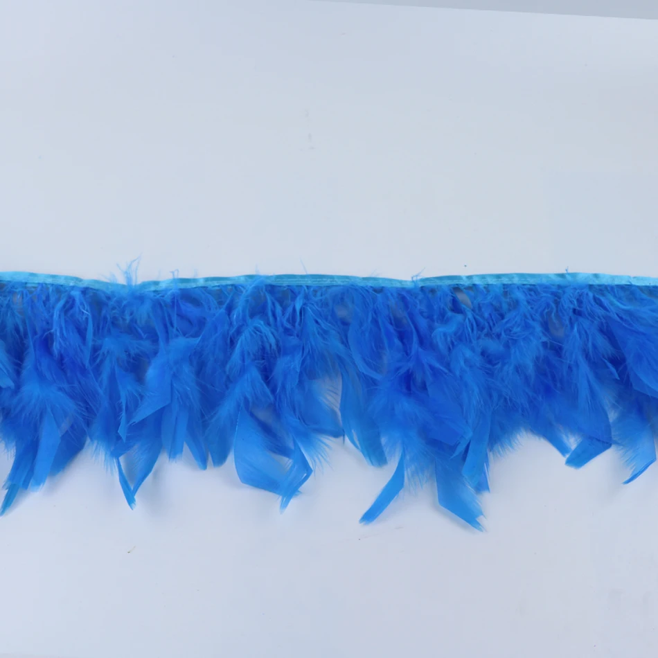 7 lake blue chandelle turkey feather trims 6