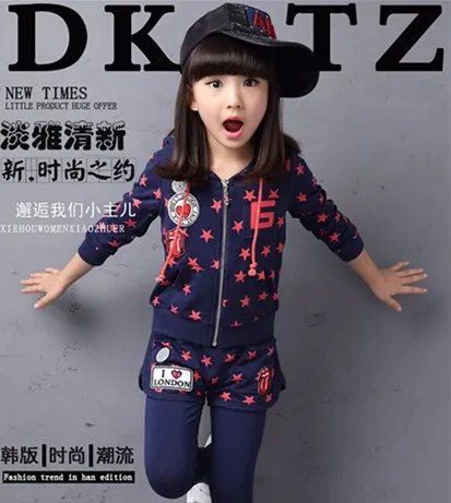 

baby spring and autumn wear casual sportswear girls kids baby clothes dress boy girl star spring tide children suit