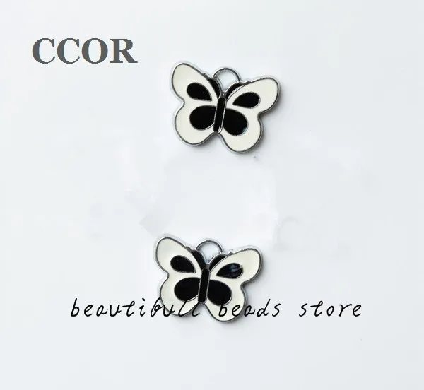 

CCOR 10pcs DIY accessory zinc alloy Enamel, 20*15mm Butterfly Hang Pendant, Hang Charms Fit Diy Phone Strips,DZ0017
