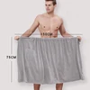 Men Nightwear Sexy Pajamas Sleep Bottoms Microfiber Culottes Bathrobe With Towel Short Pants Soft Side Split