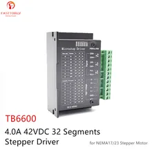 TB6600 обновленная версия 0,5-4A 9-42VDC 32 сегментов для NEMA17/23/34/Драйвер шагового двигателя деревообрабатывающий фрезерный станок фрезерный Наборы