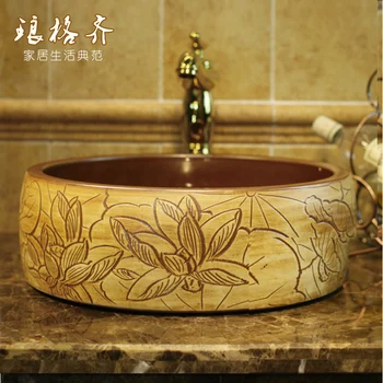 

Jingdezhen ceramic art basin stage basin wash basin carved drum