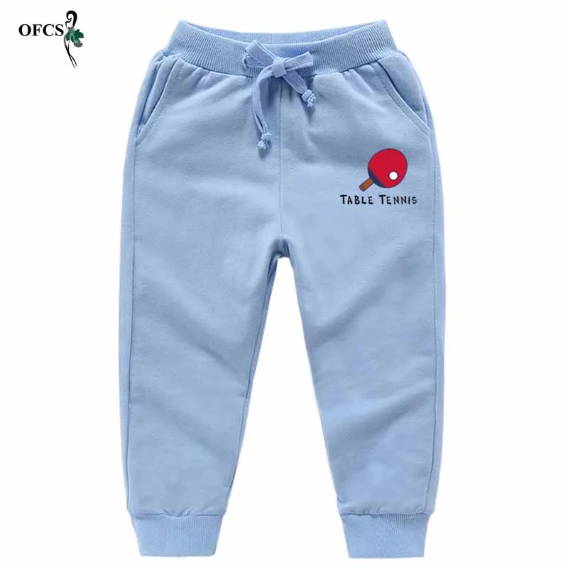 Детские свободные штаны ярких цветов, однотонные повседневные спортивные штаны для мальчиков и девочек, детские штаны для бега, Enfant Garcon, для детей 18 мес.-12 лет - Цвет: Sky Blue