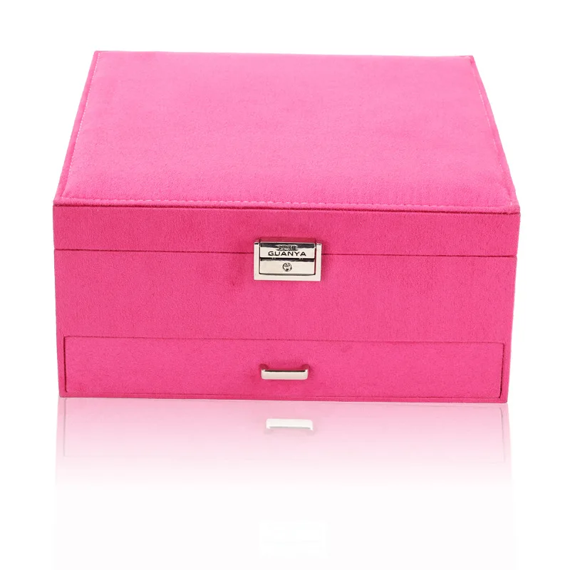 Caja de regalo de Año Nuevo para joyero caja grande exquisita caja de maquillaje organizador de joyería Regalo de Cumpleaños de graduación para niña 203 - 2