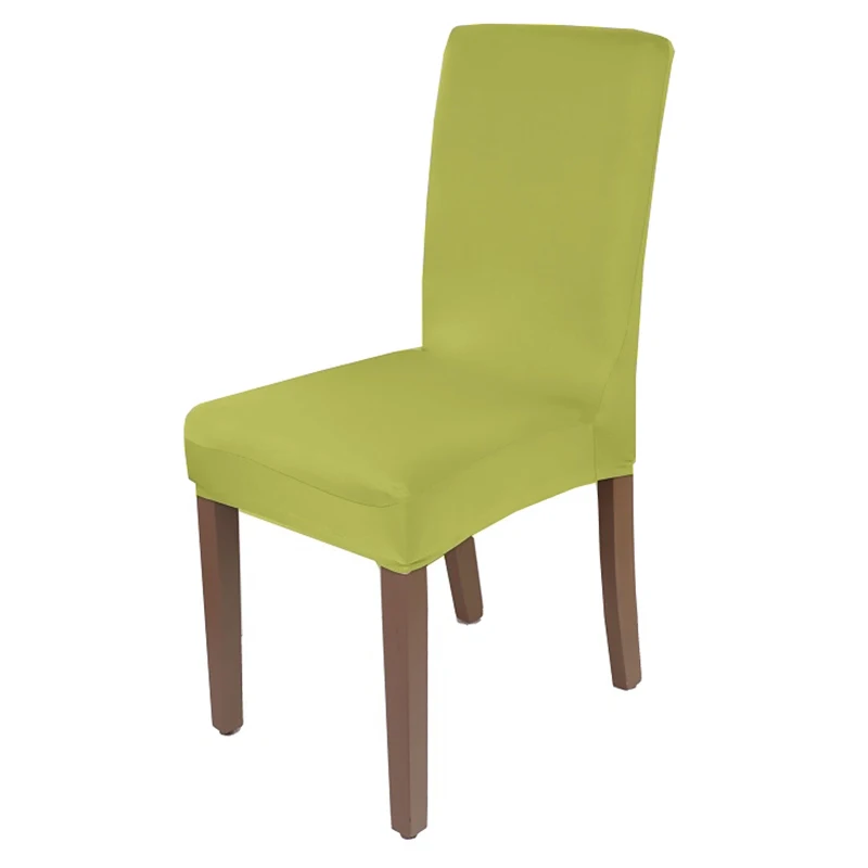 Однотонные чехлы на кресла стрейч спандекс ткань чехлы на стулья для ресторана отеля вечерние банкетные чехлы для украшения дома события - Цвет: Green