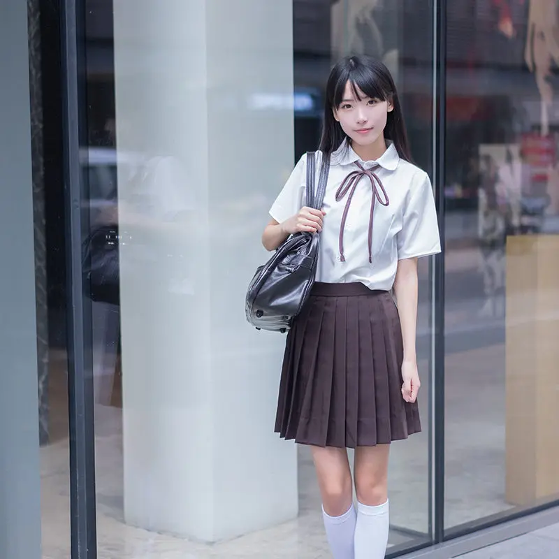 Летняя японская школьная форма моряка, школьная форма разных цветов для косплея, костюм для девочек, комплект из 3 предметов - Цвет: 6
