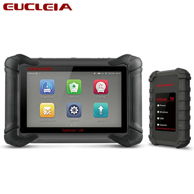 

EUCLEIA TabScan S8 OBD2 Automotive Diagnostic Tool OBDII All system Coding and J2534 ECU programming OBD 2 Auto Scanner