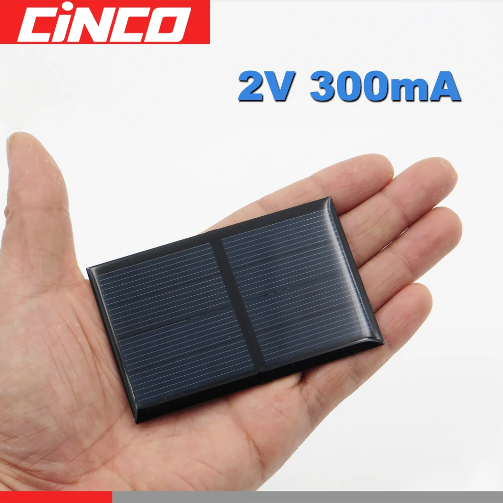 2 в 300 мА с 30 см удлинительная Проводная солнечная панель поликристаллического кремния DIY зарядное устройство маленькая мини солнечная батарея кабель игрушка 2 в вольт