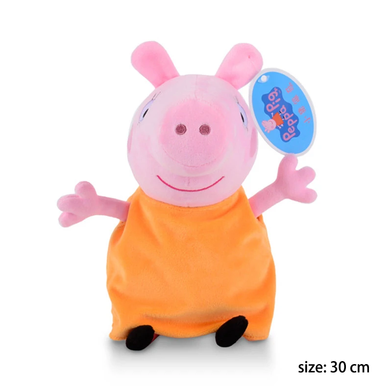 Подлинная Peppa Свинья 19/30 см Плюшевые игрушки Geoger Семья кукол куклы классические игрушки Мини Подарки для детей День рождения подарок на Рождество, Хэллоуин Игрушка