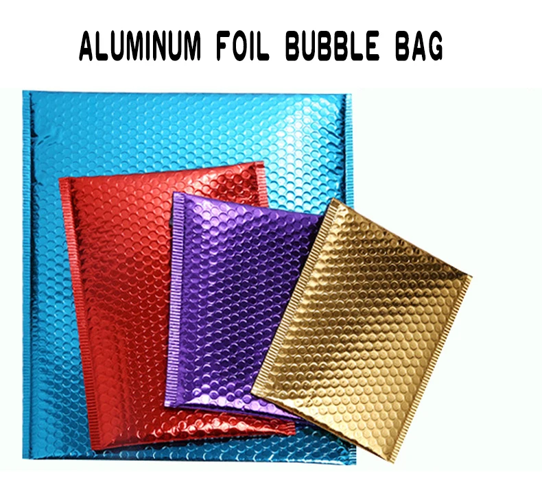 Bubble Aluminum foil Bright black anti-static Matte Mailer bag Packaging waterproof Anti-fall electronic product book clothing