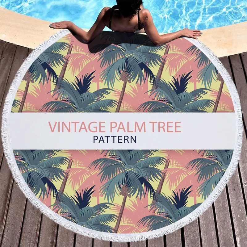 palm tree beach cover up