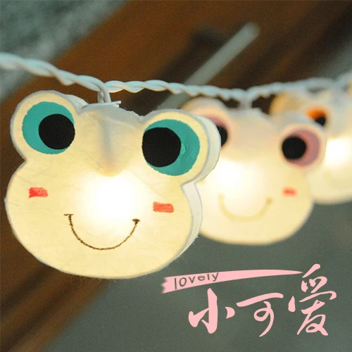 

2017 220V Frog Models Paper String Lights Night light Children Room Decor Holiday lamp 3 Meters AU/EU/UK/US Plug Luminaria